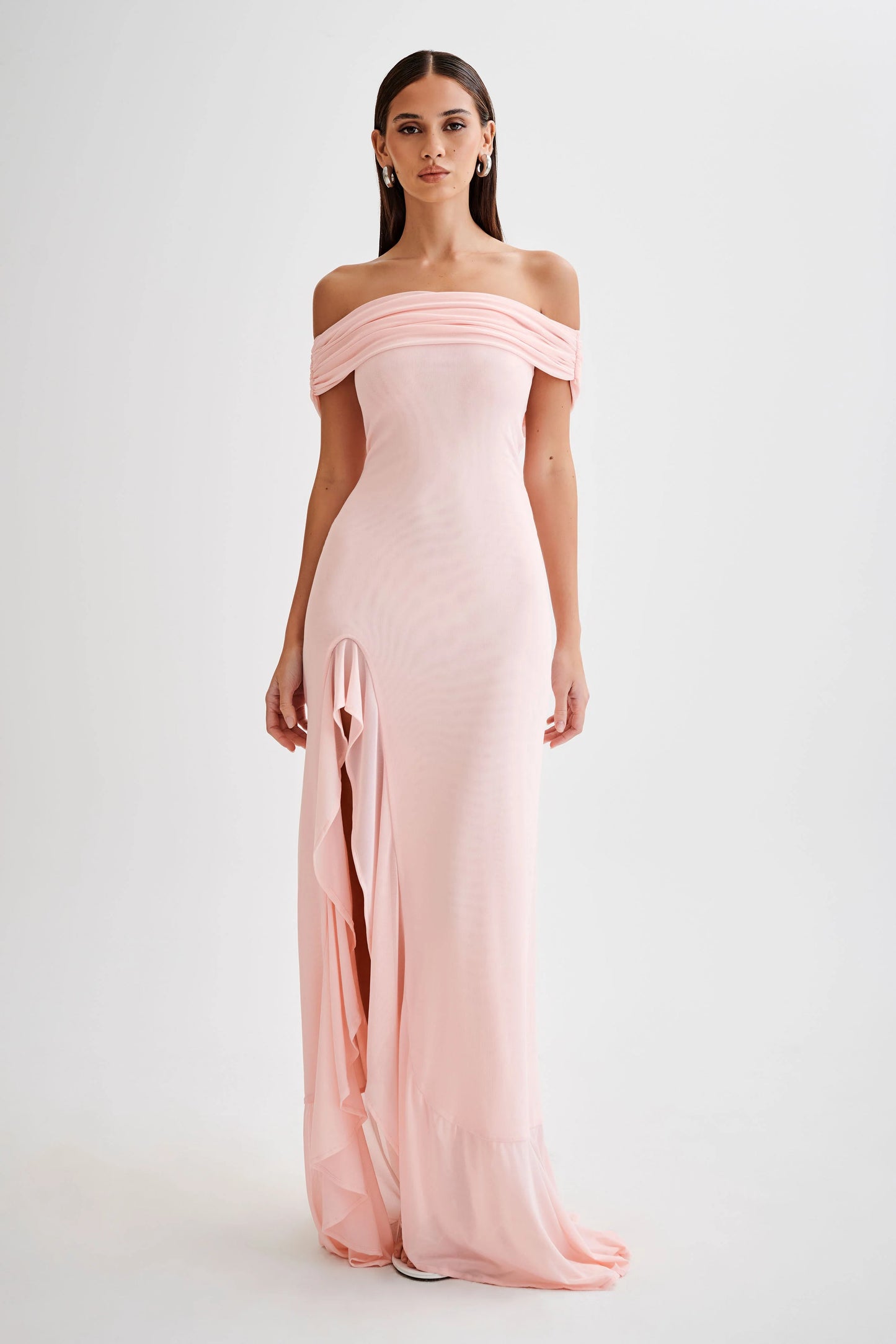 Audrey Off Shoulder Mesh Dress