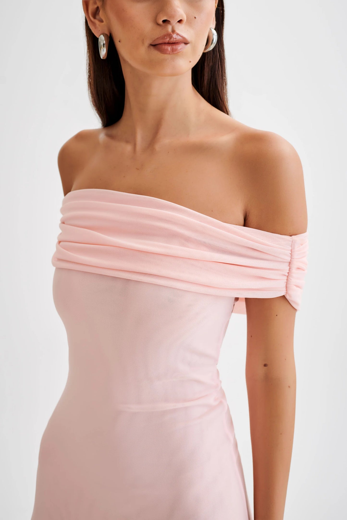 Audrey Off Shoulder Mesh Dress