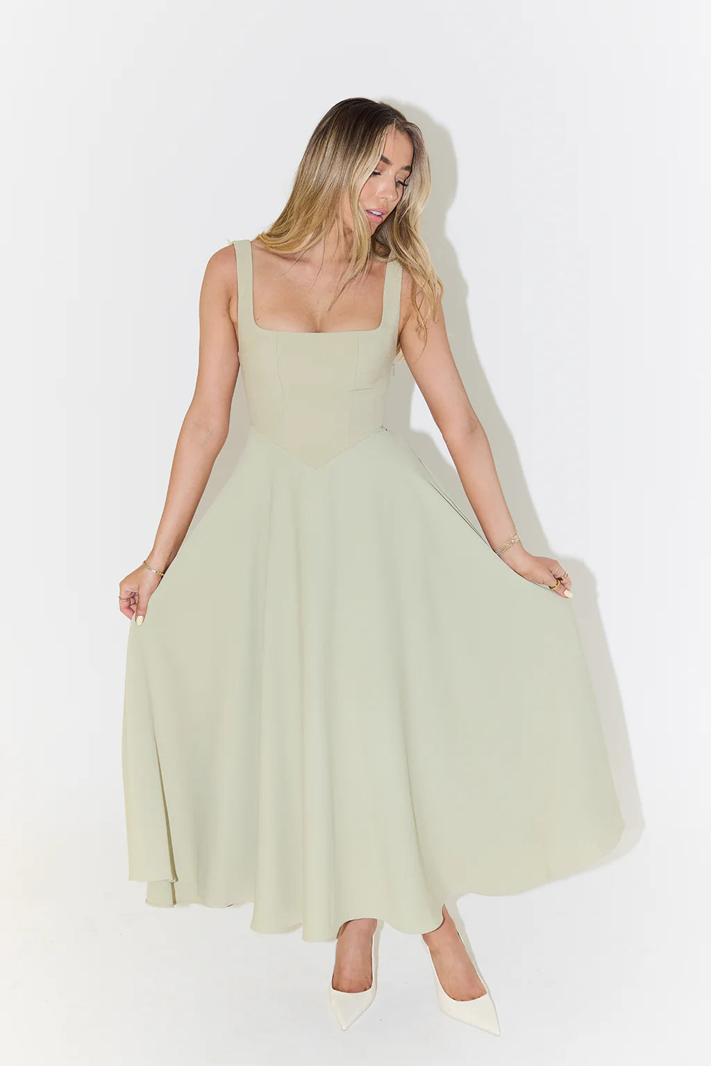 The Ultimate Muse Midi Dress in Sage